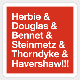 Herbie - Original “&” List (White on Red) Sticker